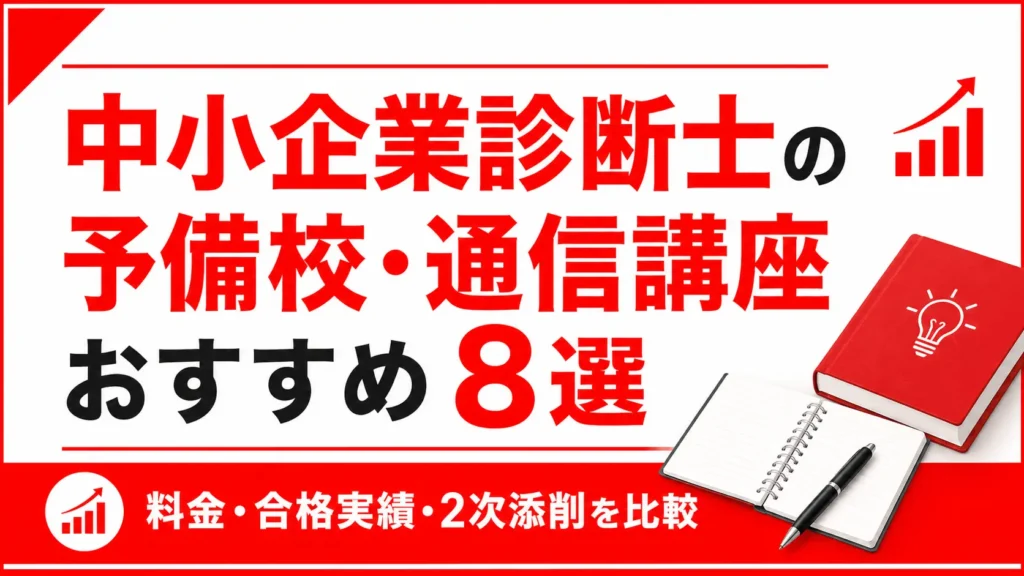 中小企業診断士の予備校・通信講座おすすめ8選｜料金・合格実績・2次添削を比較